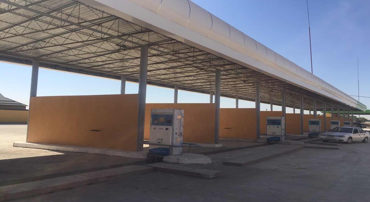 CNG加气机出口乌兹别克斯坦，卡尔西站（三线双枪加气机）